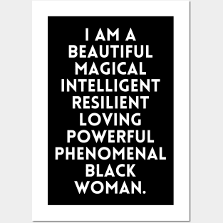 I am a beautiful black woman Posters and Art